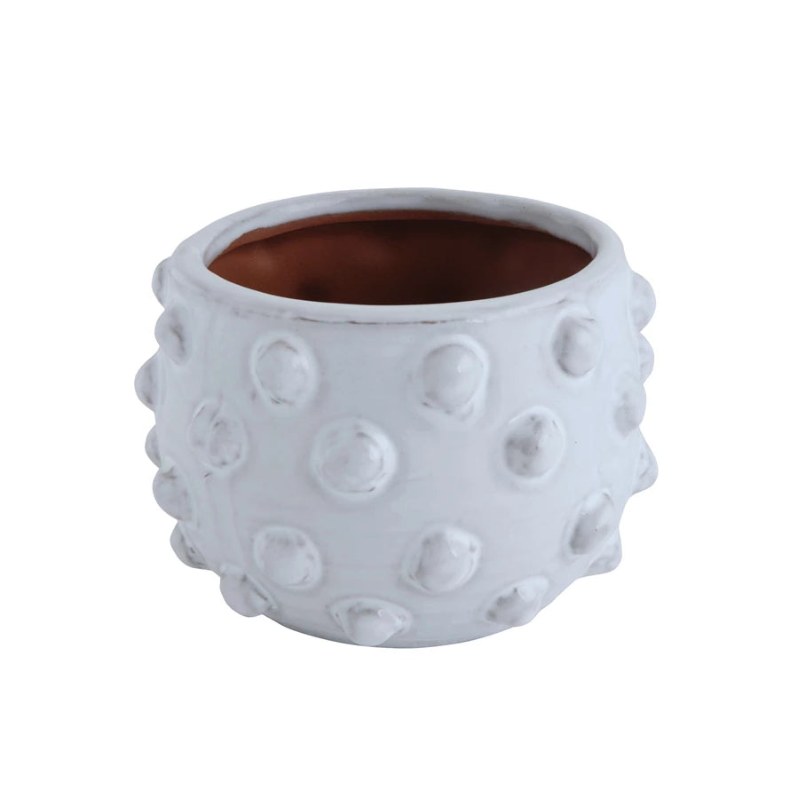 Creative Co-Op White Terracotta Cache Pot - www.bigbangmexico.com