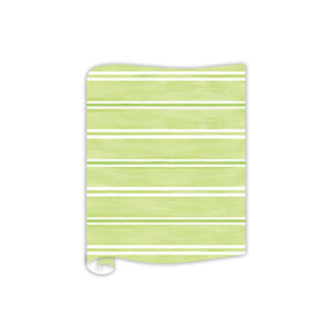 Green and White Table Runner