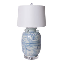  Blue and White Four Loop  Handle Lamp