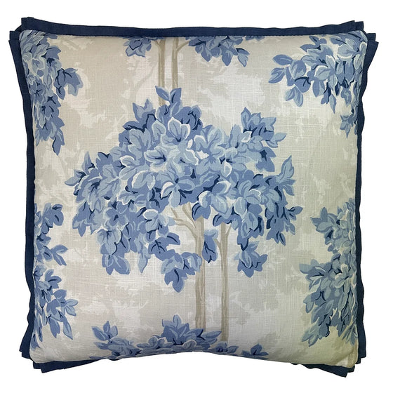 Topiary French Blue Pillow w/ Cupcake Flange