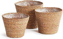  Seagrass Tapered Baskets Lined 3 Sizes