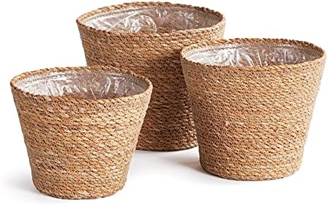 Seagrass Tapered Baskets Lined 3 Sizes