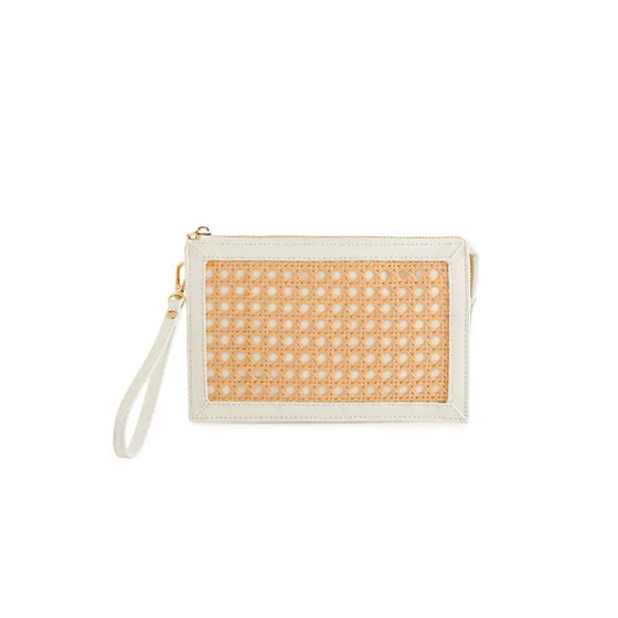 Soleil Rattan Wristlet