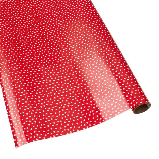 Small Dots Red Gift Wrap 30" X 8' Roll