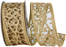  Scroll Glitter Opulence Ribbon 2.5" Wide