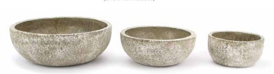 Round Grey Fleck Planter Bowls 3 Sizes