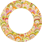 Marbled Ceramic Raspberry Chartreuse Dinner Plate