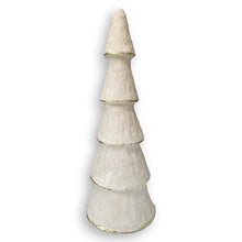  Paper Mache Large White Tree with Stripes