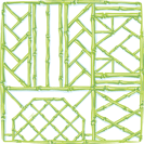  Bamboo Screen Moss Green Dessert Plate