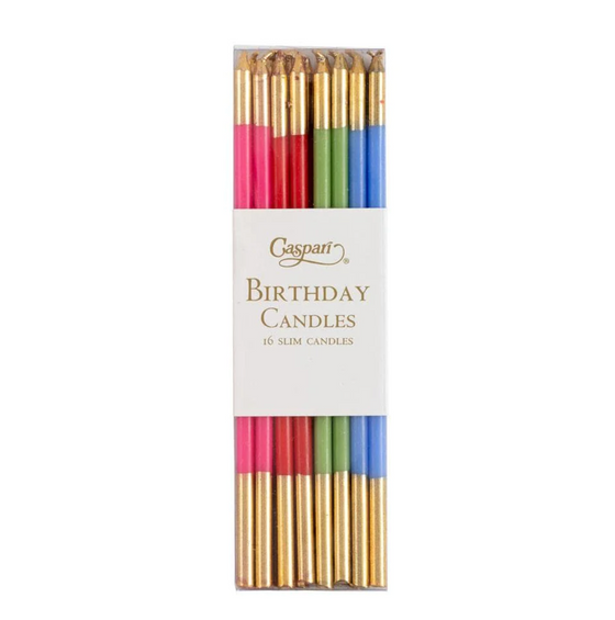 Bright Mix Slim Birthday Candles