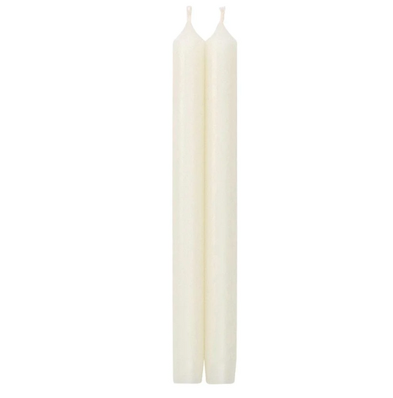 White Dripless Candle 12"