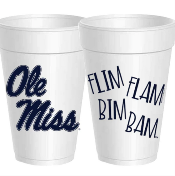 Ole Miss Flim Flam Foam Cups