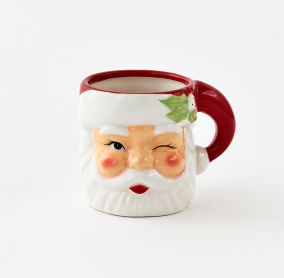 Winking Santa Mug