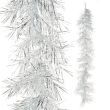  Silver Tinsel Garland 6'