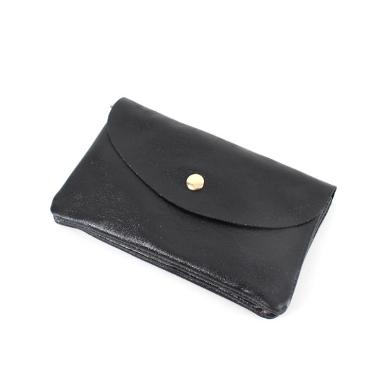 Black Leather Pouch 7"