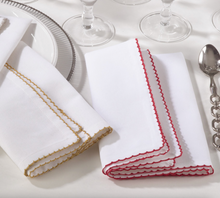  Red Whip Stitched Napkin Set