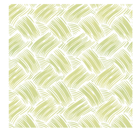 Moss Green Basketry Cocktail Napkin