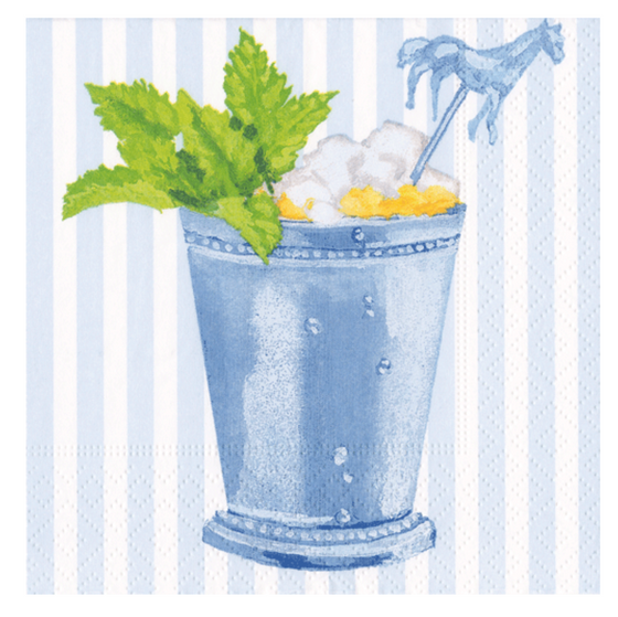 Blue Mint Julep Cocktail Napkin