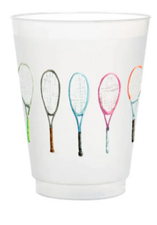  Tennis Rackets Frosted Cups