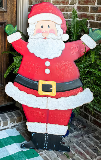 Joyful Santa Yard Figure