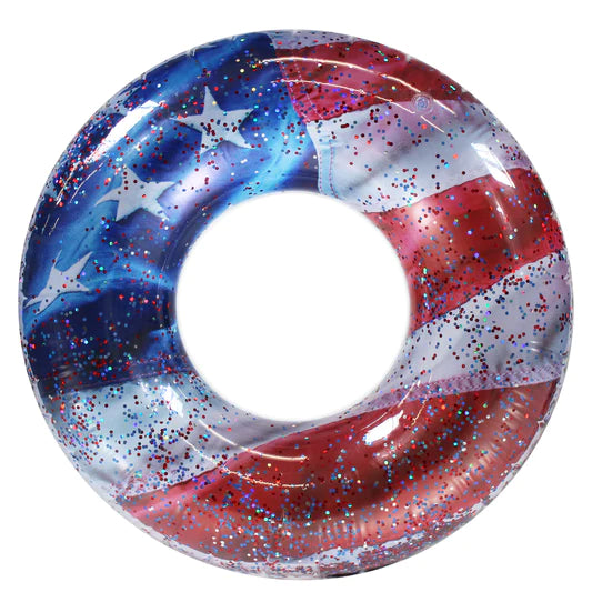 Stars & Stripes Glitter Pool Tube