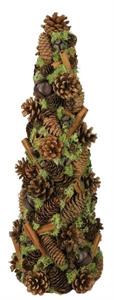 17" Pinecone, Greenery and Cinnamon Tree