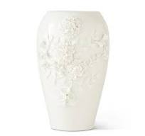  White Vase with Dianthus Flowers