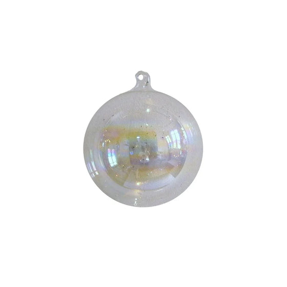 Clear Glass Ball Ornament with Hook