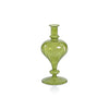 Venetian Spiral Turnip Shape Vase Green