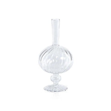  Venetian Spiral Onion Shape Vase Clear