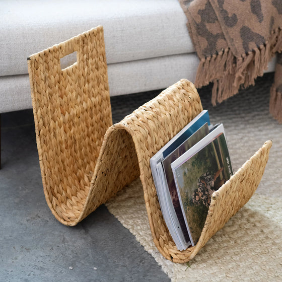 Hyacinth Magazine Holder