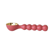  Enameled Ice Scoop w/ Ball Handle Gold and Pink