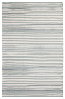  Rugby Stripe Lt. Blue Indoor/Outdoor Rug 2x3