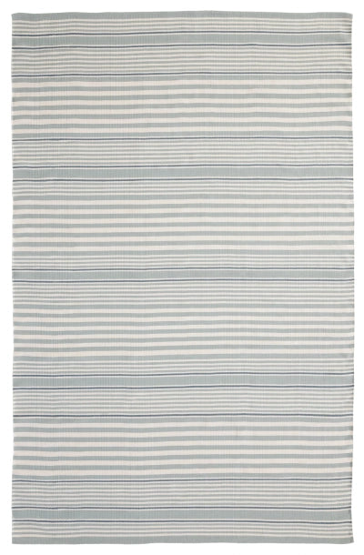 Rugby Stripe Lt. Blue Indoor/Outdoor Rug 2x3