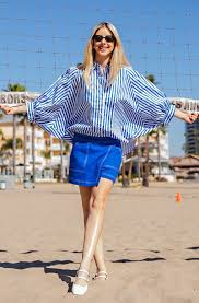 Stripe Dolman Sleeve Oversize Shirt