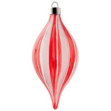  Candy Cane Stripe Glass Ornament