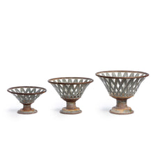  Woven Metal Footed Bowl 3 Sizes