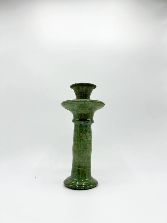 Tamegroute Taper Candle Holder Green Small