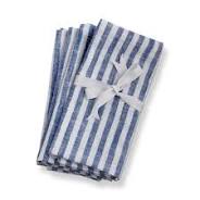  Blue and White Stripe Napkin S/4