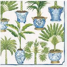  Potted Palms White Luncheon Napkin