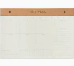 Weekly Postbound Notepad Camel