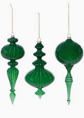 Green Luminous Glass Finial