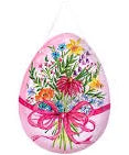 Floral Easter Egg Door Hanger