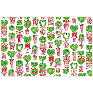 Chinoiserie Valentine Topiaries Placemats