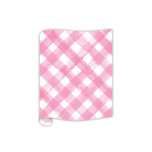  Pink Watercolor Buffalo Check Table Runner