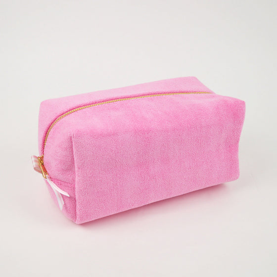 Small Pink Terry Cosmetic Case