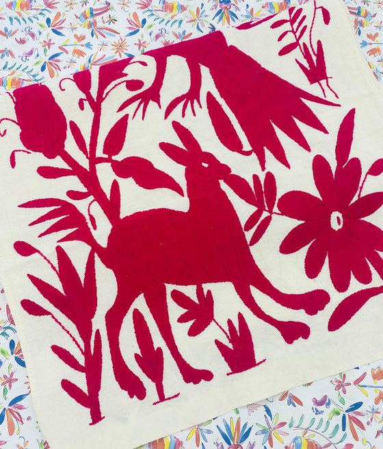 Handmade Embroidered Otomi Table Runner