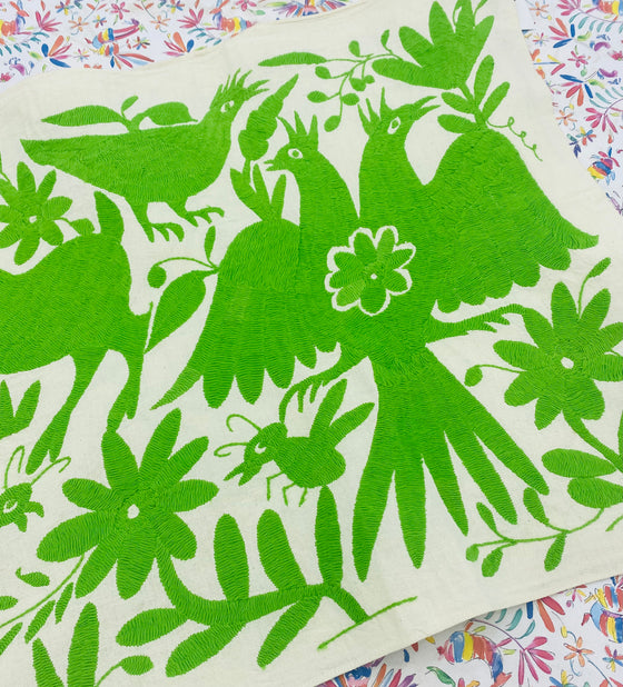 Handmade Embroidered Otomi Table Runner