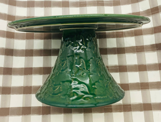 Green Glazed Cake Stand