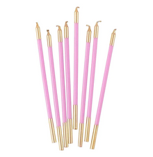  Candy Pink Slim Birthday Candle